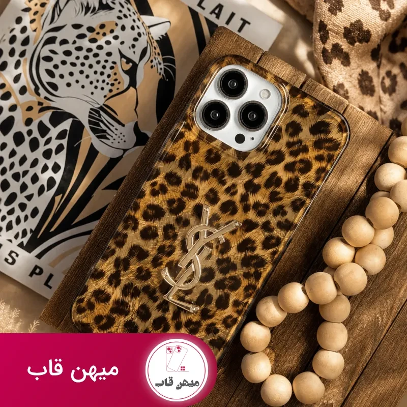قاب گوشی yves saint laurent پلنگی
