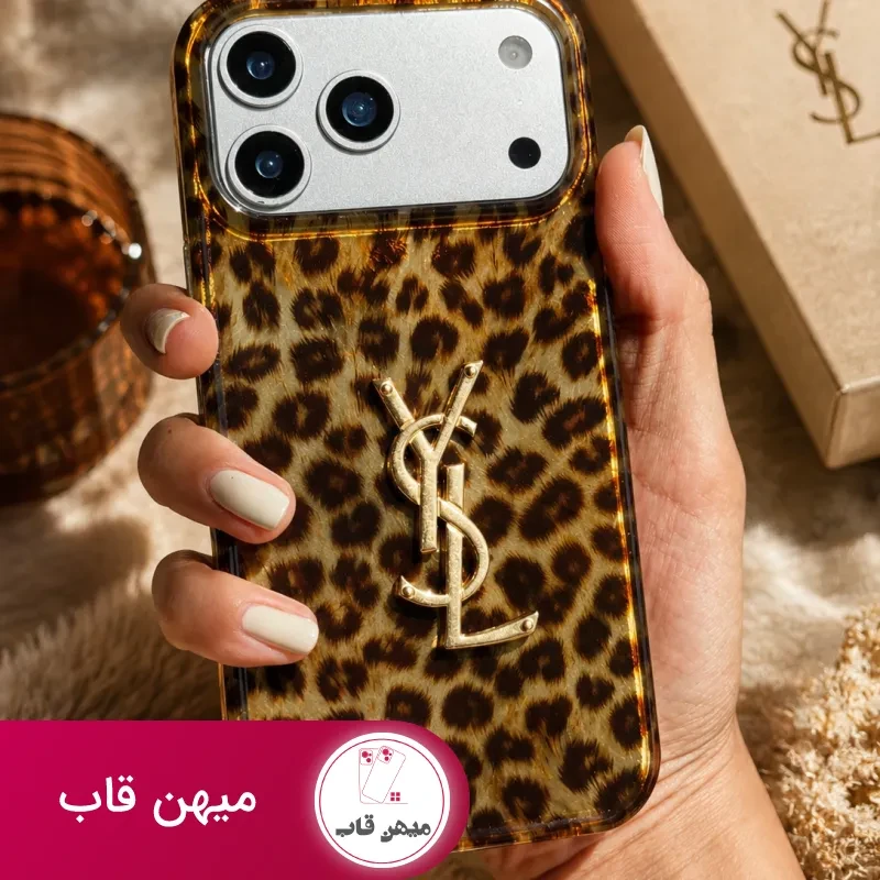 قاب گوشی yves saint laurent پلنگی