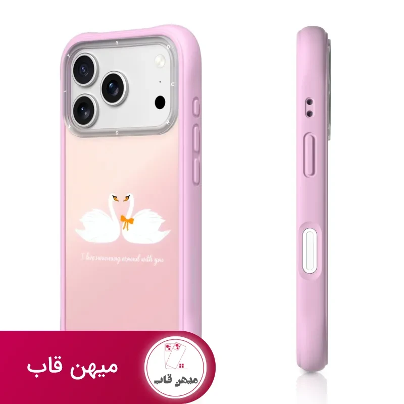 قاب یانگ کیت آیفون Swans In Love قو های عاشق صورتی