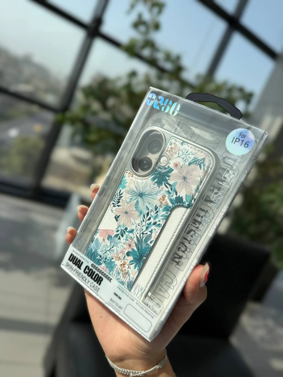 قاب گوشی flowers card pack (سبز)