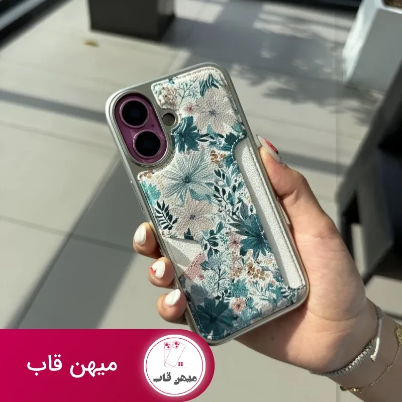 قاب گوشی flowers card pack (سبز)