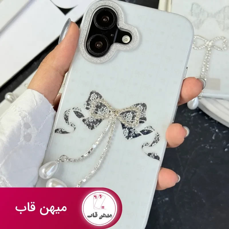 قاب آیفون پاپیون دور لنز نگین/شاین Lovely Power