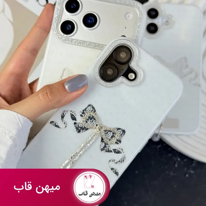 قاب آیفون پاپیون دور لنز نگین/شاین Lovely Power
