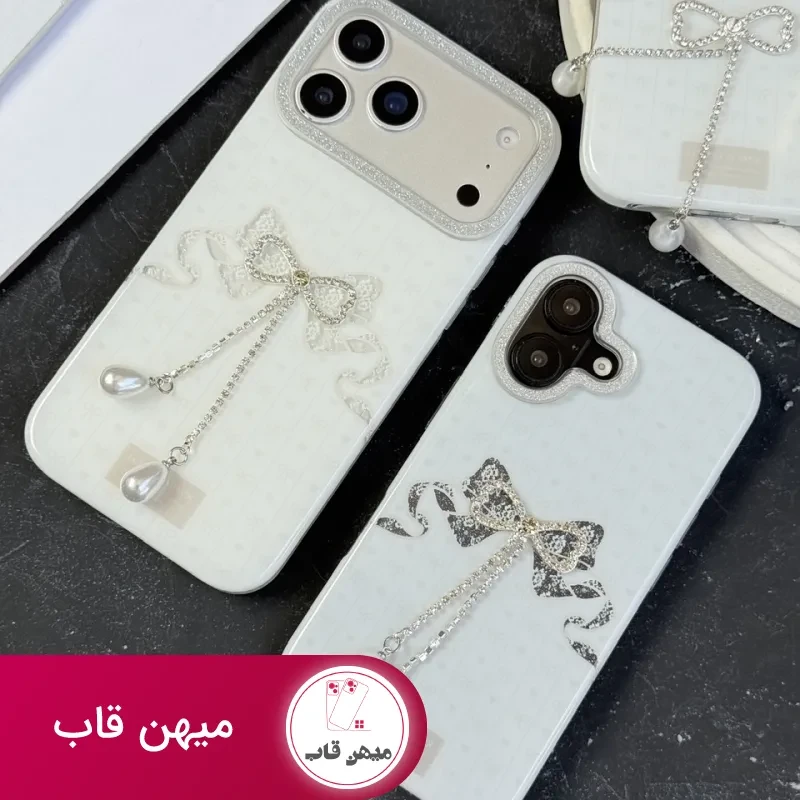 قاب آیفون پاپیون دور لنز نگین/شاین Lovely Power