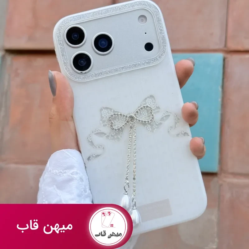 قاب آیفون پاپیون دور لنز نگین/شاین Lovely Power