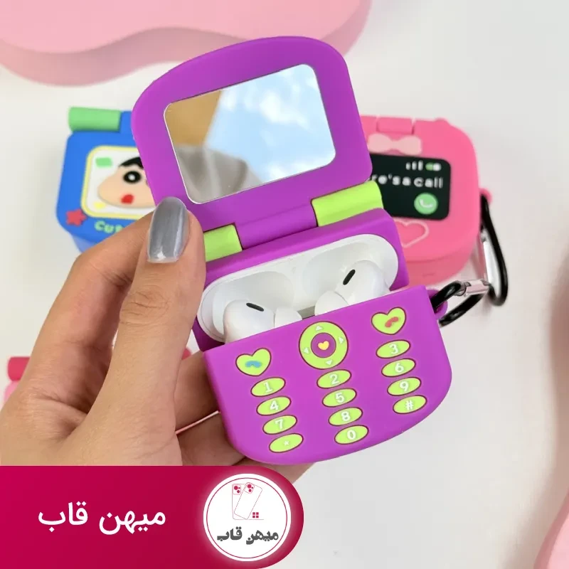 کاور ایرپاد سیلیکونی موبایل کارتونی آینه دار