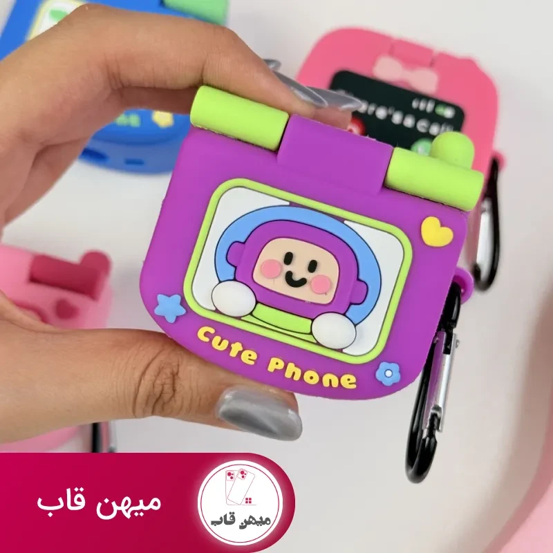 کاور ایرپاد سیلیکونی موبایل کارتونی آینه دار