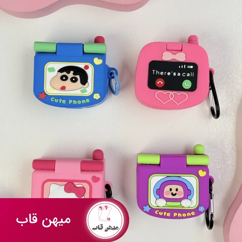 کاور ایرپاد سیلیکونی موبایل کارتونی آینه دار