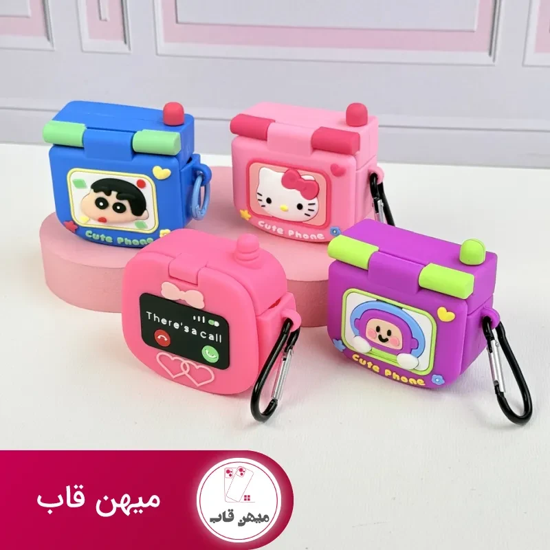 کاور ایرپاد سیلیکونی موبایل کارتونی آینه دار