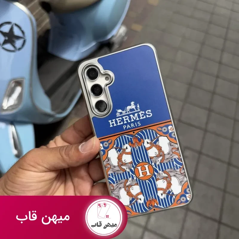 قاب گوشی Hermes آبی