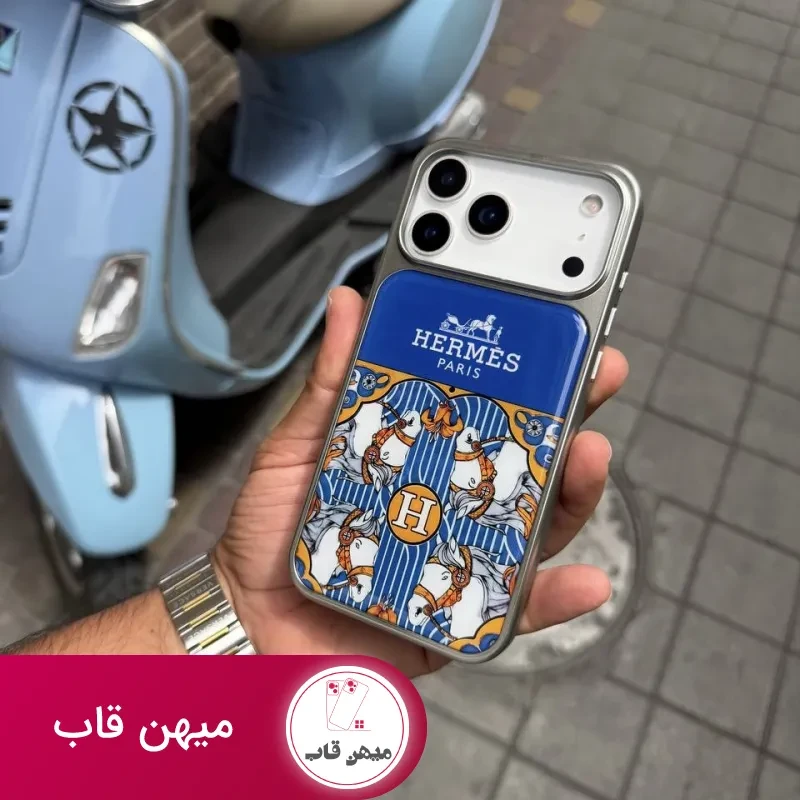 قاب گوشی Hermes آبی