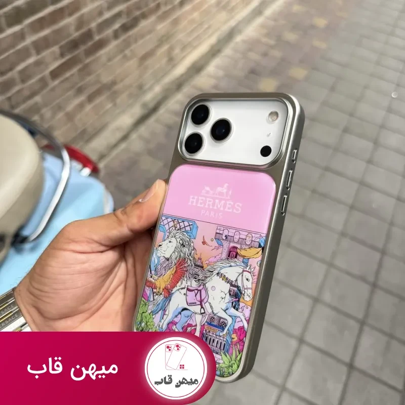 قاب گوشی Hermes ( صورتی )