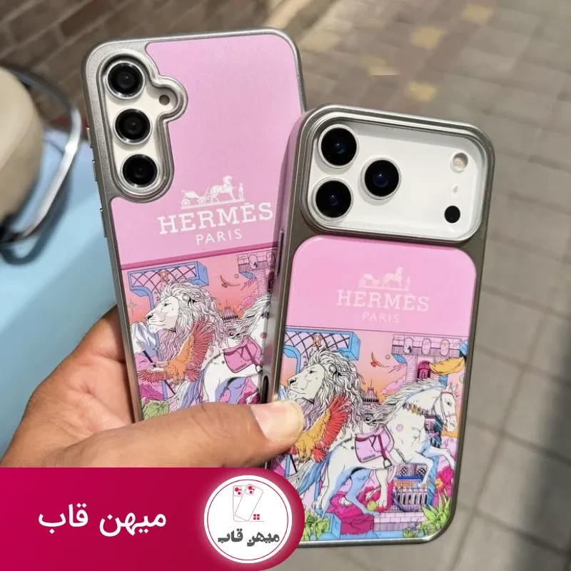 قاب گوشی Hermes ( صورتی )