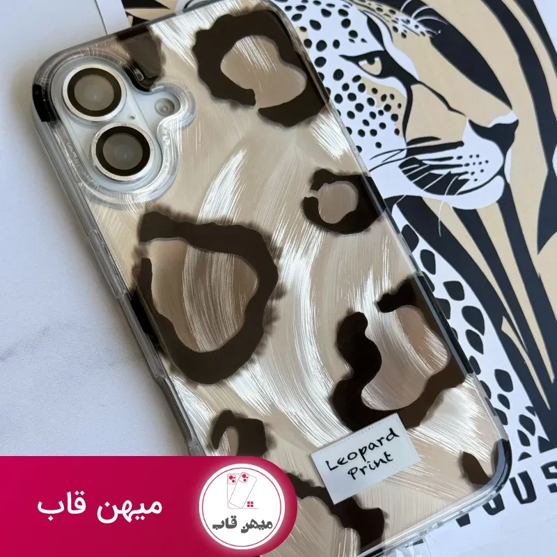 قاب پلنگی طوسی خال سیاه