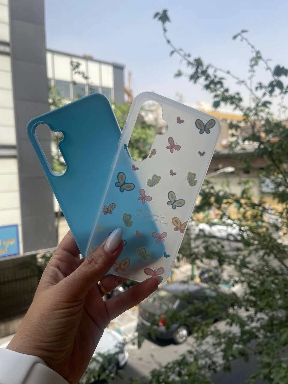 قاب دوتیکه پاستیلی colorful butterflies
