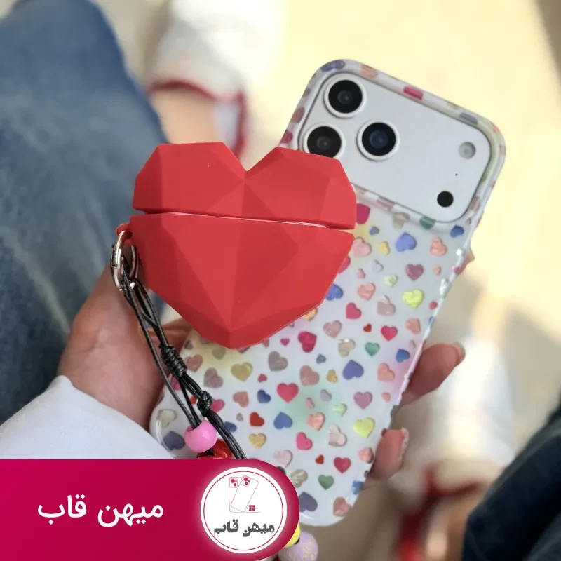 قاب گوشی قلب قلبی رنگی