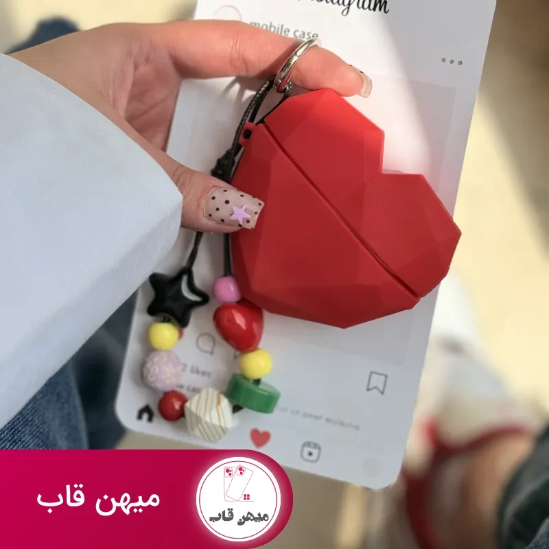 کاور ایرپاد قلب قرمز با آویز