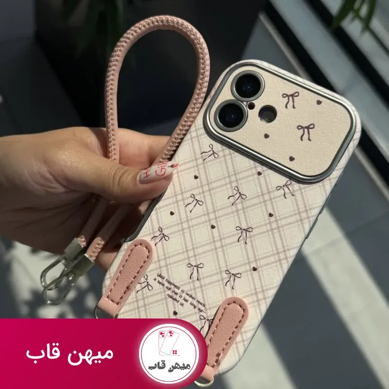 قاب گوشی pink ribbon قبند دار