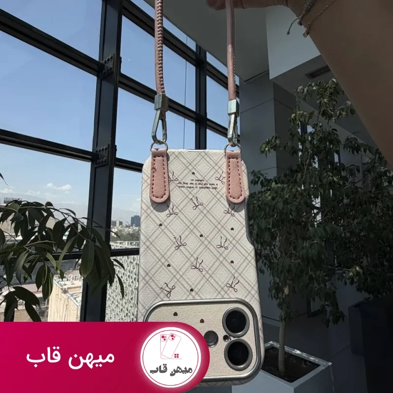 قاب گوشی pink ribbon قبند دار