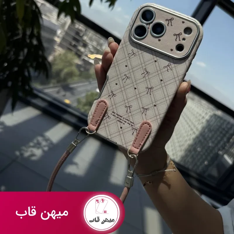 قاب گوشی pink ribbon قبند دار