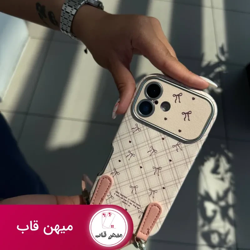 قاب گوشی pink ribbon قبند دار