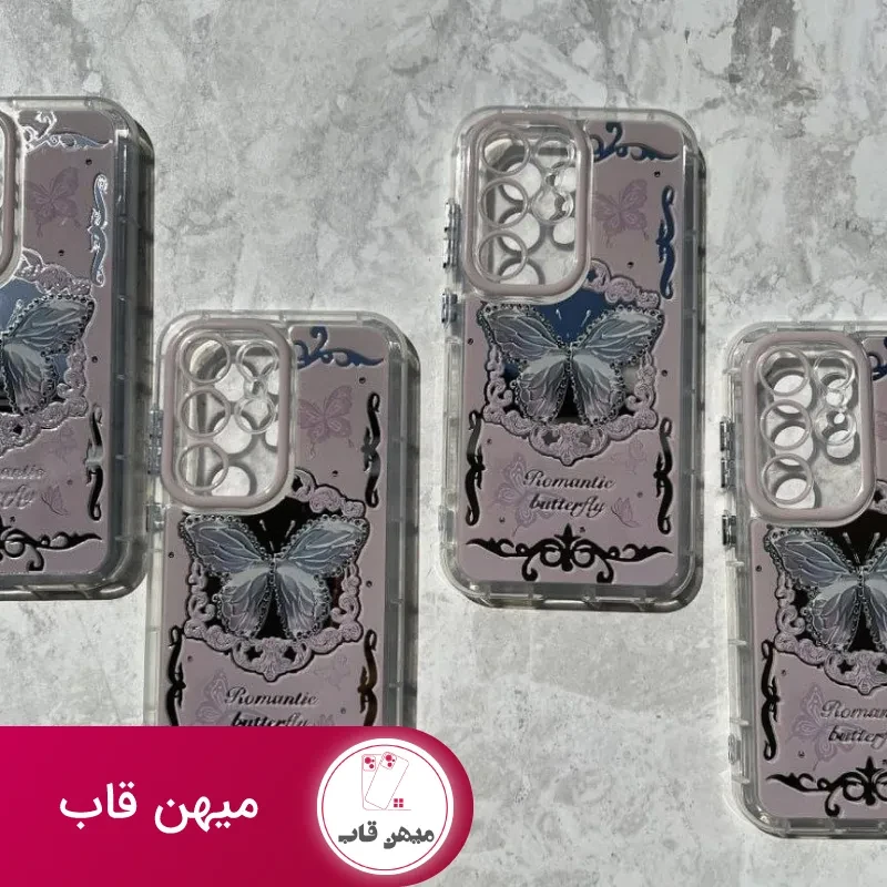 قاب آیفون آینه ای پروانه رمانتیک romantic butterfly