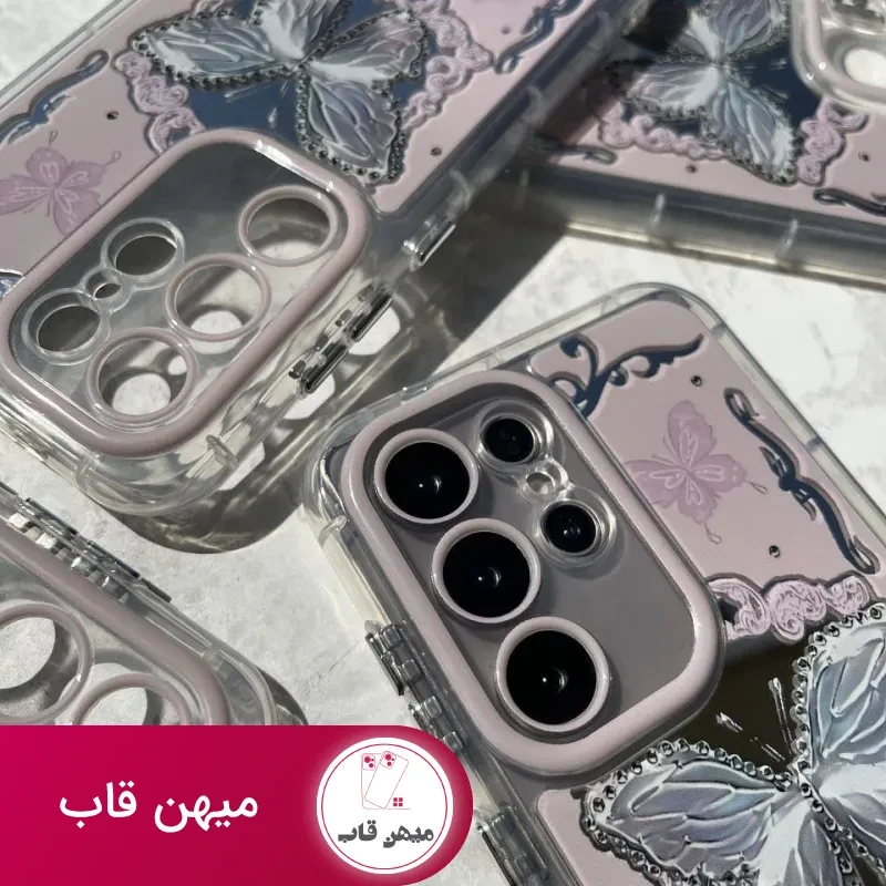 قاب آیفون آینه ای پروانه رمانتیک romantic butterfly
