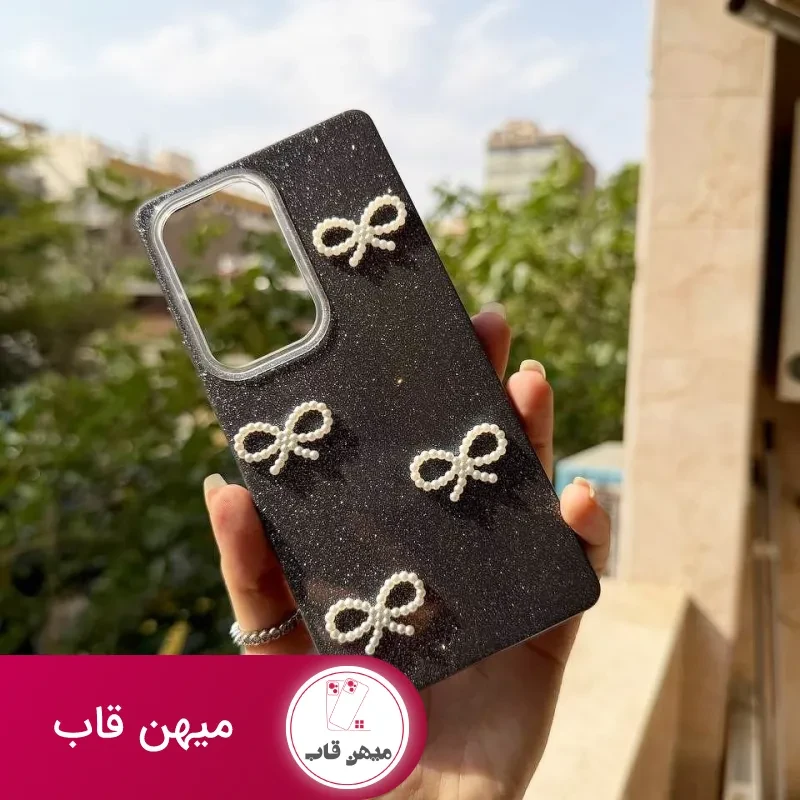 قاب سامسونگ شاین پاپیون مرواریدی SHINY BOW SAMSUNG