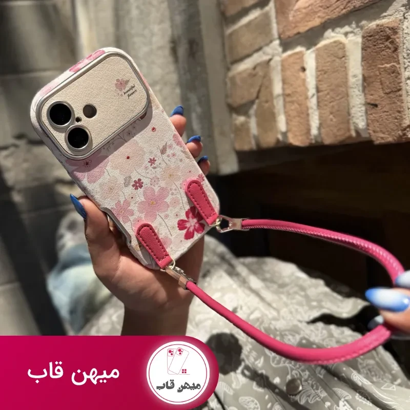 قاب گوشی flora pink بنددار