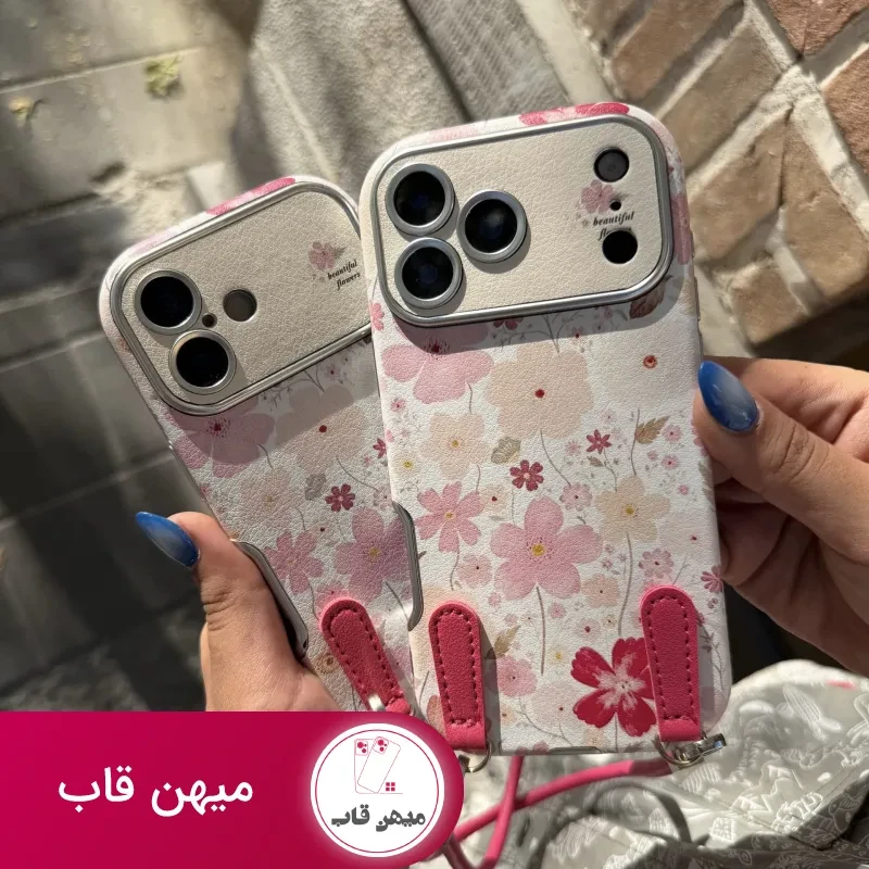 قاب گوشی flora pink بنددار