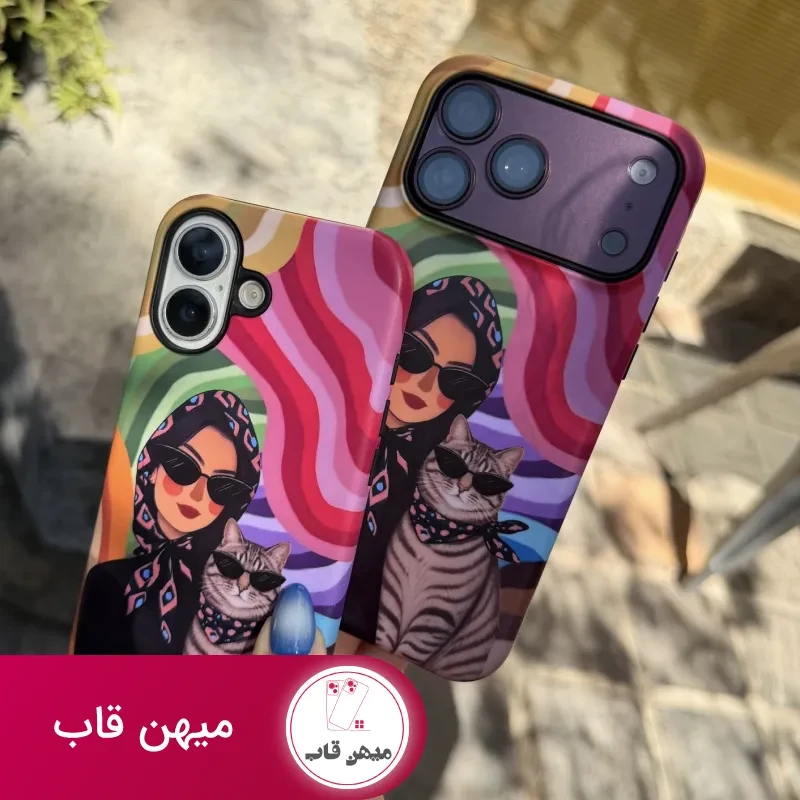 قاب گوشی woman & cat