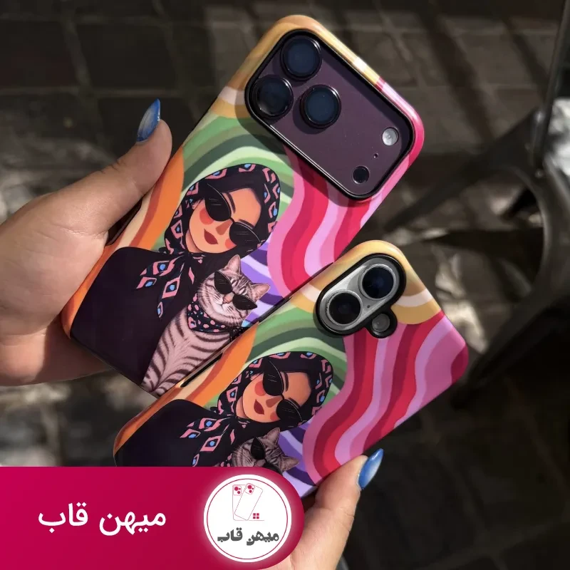 قاب گوشی woman & cat
