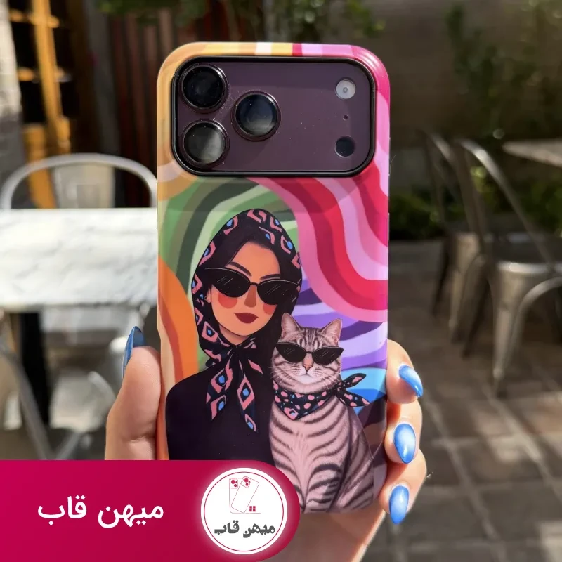 قاب گوشی woman & cat