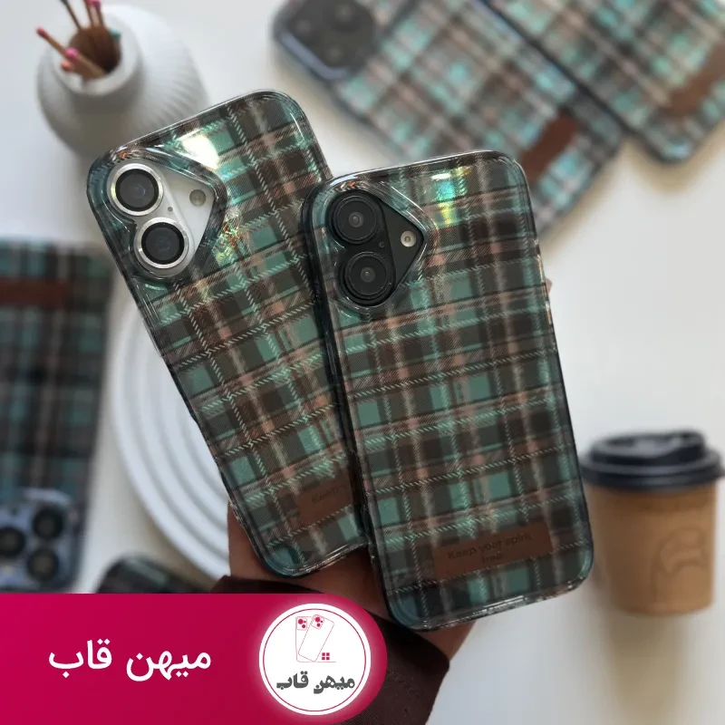 قاب گوشی تارتان آبی