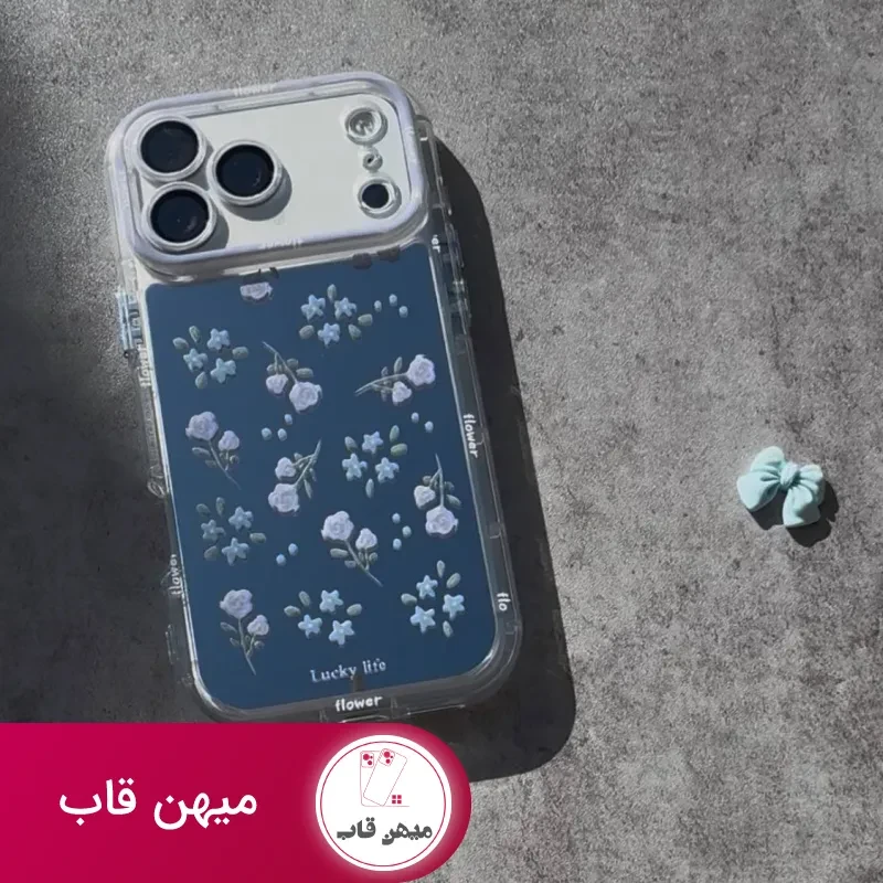 قاب سامسونگ آینه ای شکوفه بنفش purple blossom