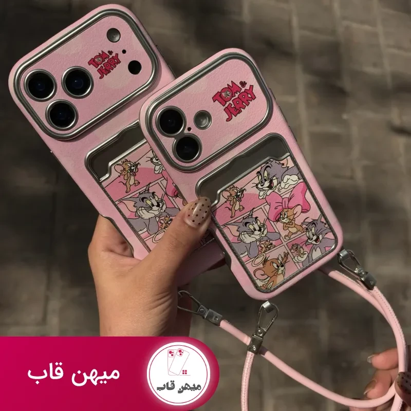 قاب گوشی تام و جری (صورتی)