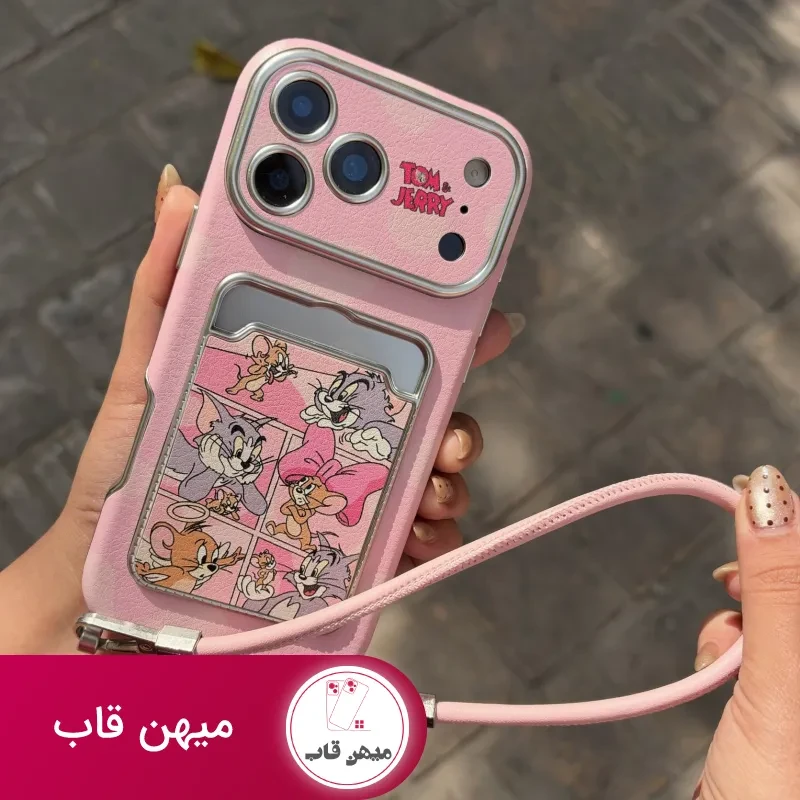 قاب گوشی تام و جری (صورتی)