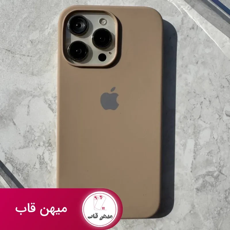 قاب آیفون سیلیکونی _ کرمی